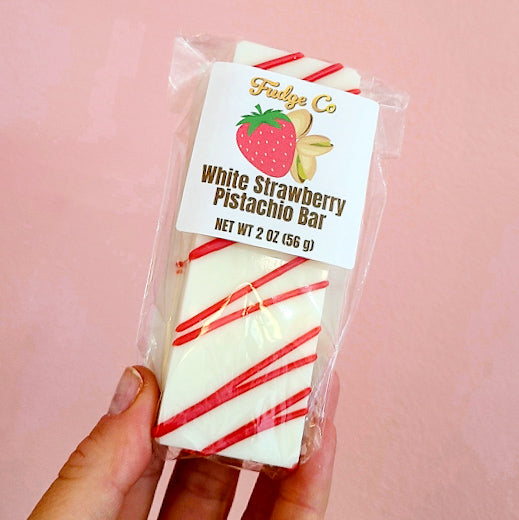 White Strawberry Pistachio Bar