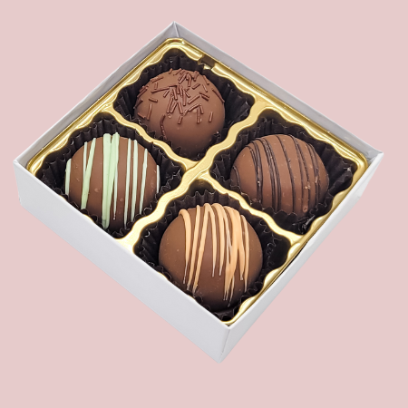 Assorted Milk Chocolate Fudge Truffle Box