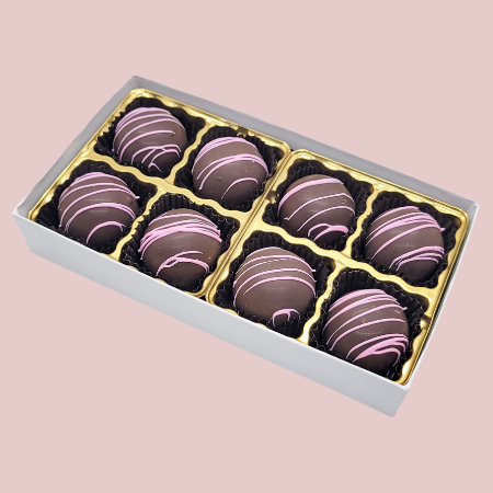 Dark Chocolate Strawberry Fudge Truffle Box