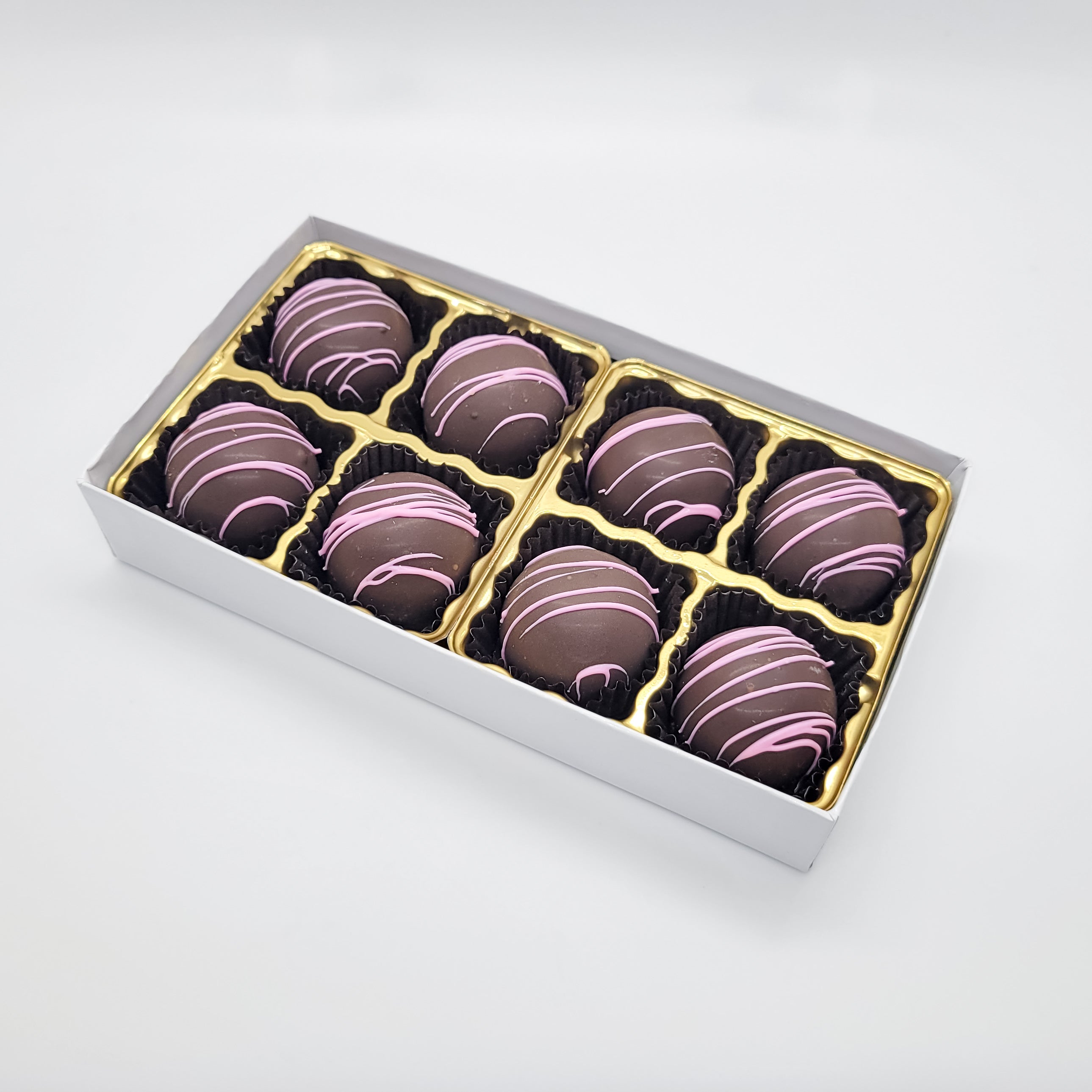 Dark Chocolate Strawberry Fudge Truffle Box