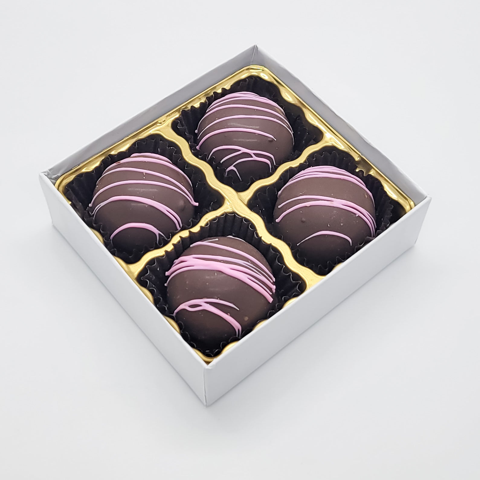 Dark Chocolate Strawberry Fudge Truffle Box