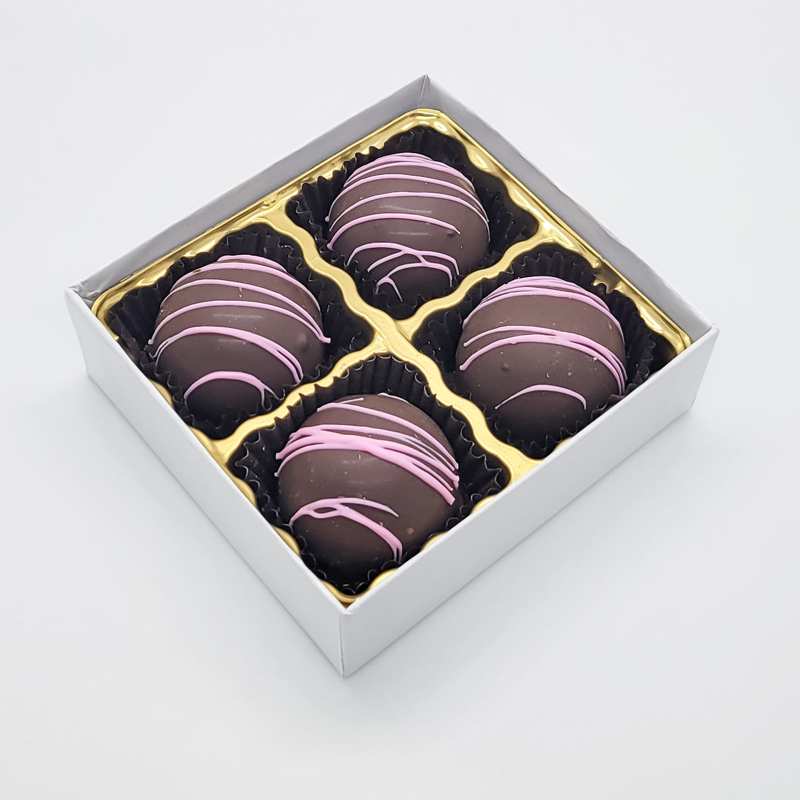 Dark Chocolate Strawberry Fudge Truffle Box