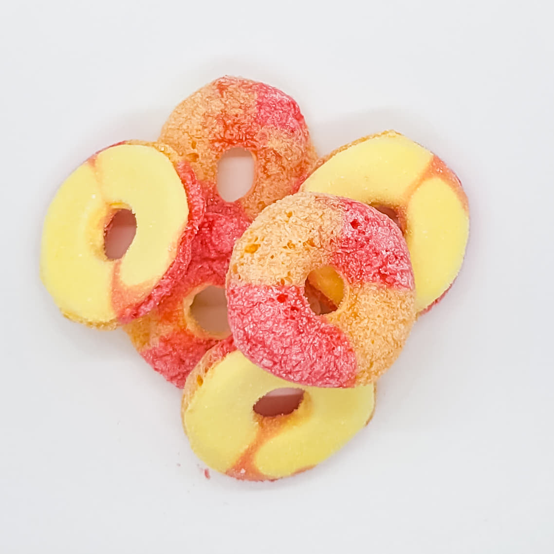 Freeze Dried Peach Rings Fudge Co.